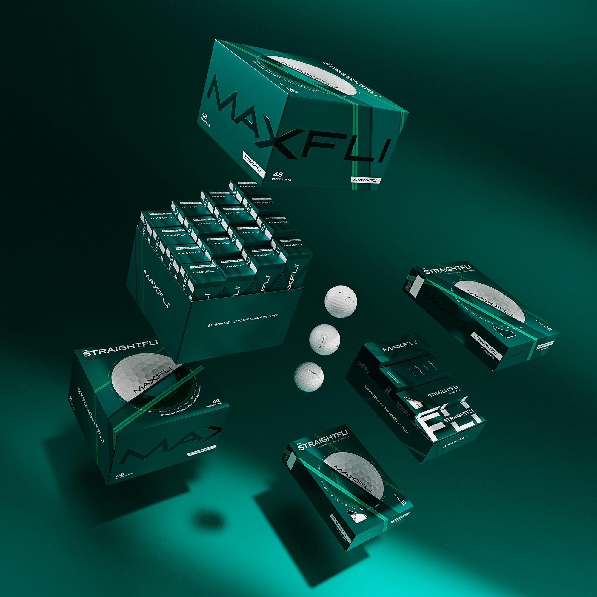 Maxfli StraightFli Golf Balls - 48 Pack | Dick's Sporting Goods